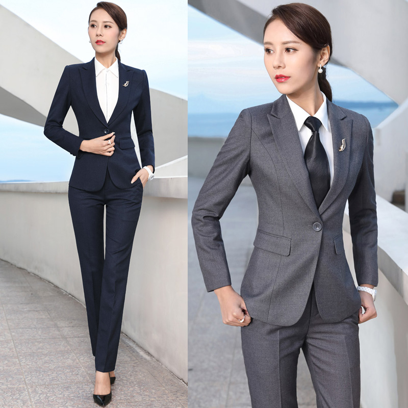 Women Formal Wear Korean - Costume Slim à manches longues, costume