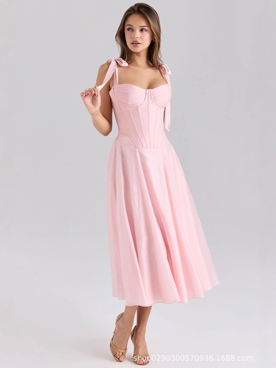 Women'S Holiday Formal Wear - Robe de bal rose Sexy pour