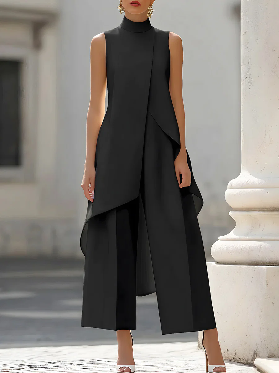 Women'S Formal Wear Pants - Combinaison sans manches à col montant