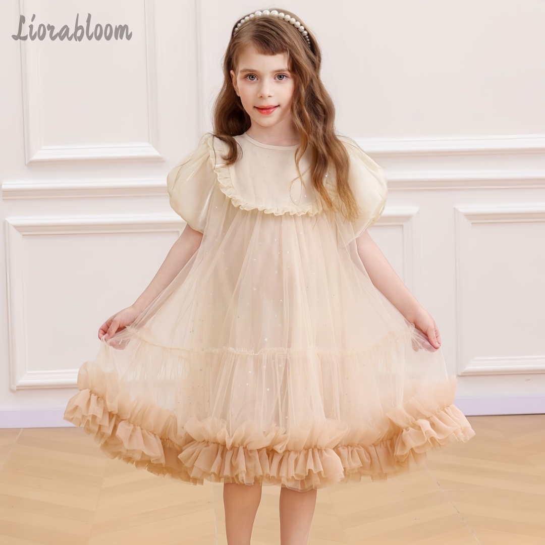 Women Formal Wear H&M - Robe en tulle kaki pour filles,