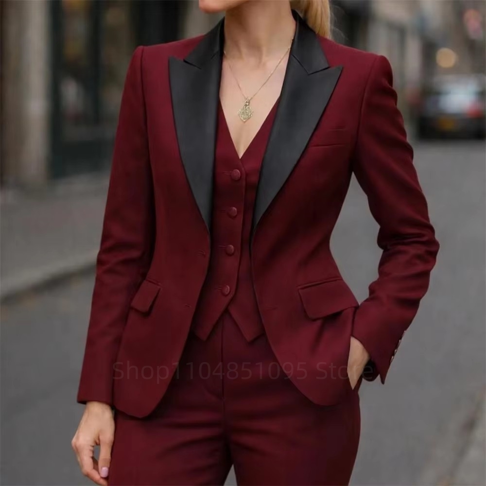Women'S Formal Wear Pants - Ensemble tailleur-pantalon 3 pièces élégant pour