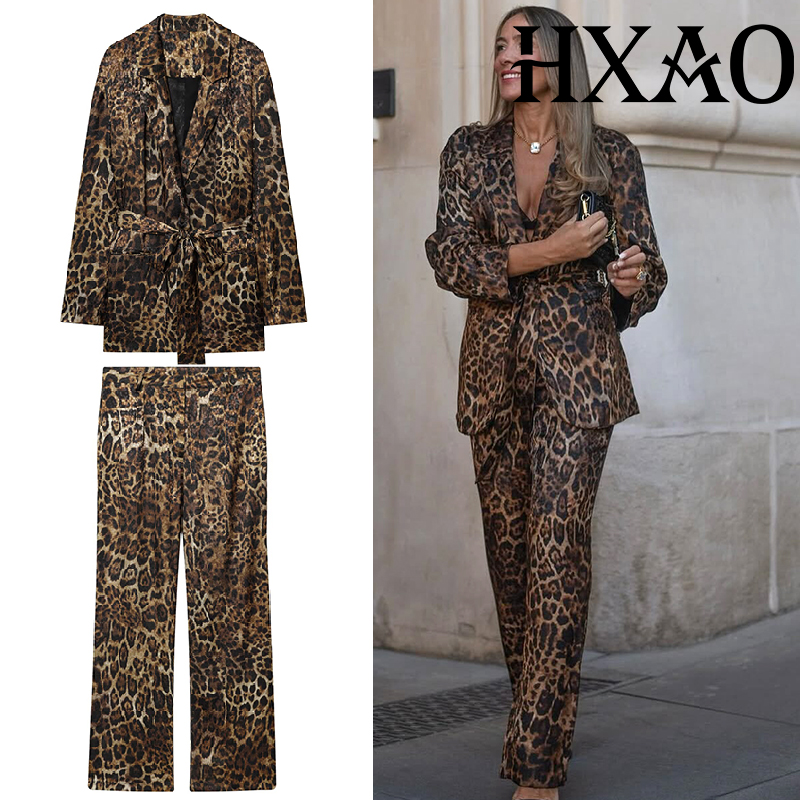 HXAO léopard pantalon ensemble - Women'S Formal Wear Pants avis et prix