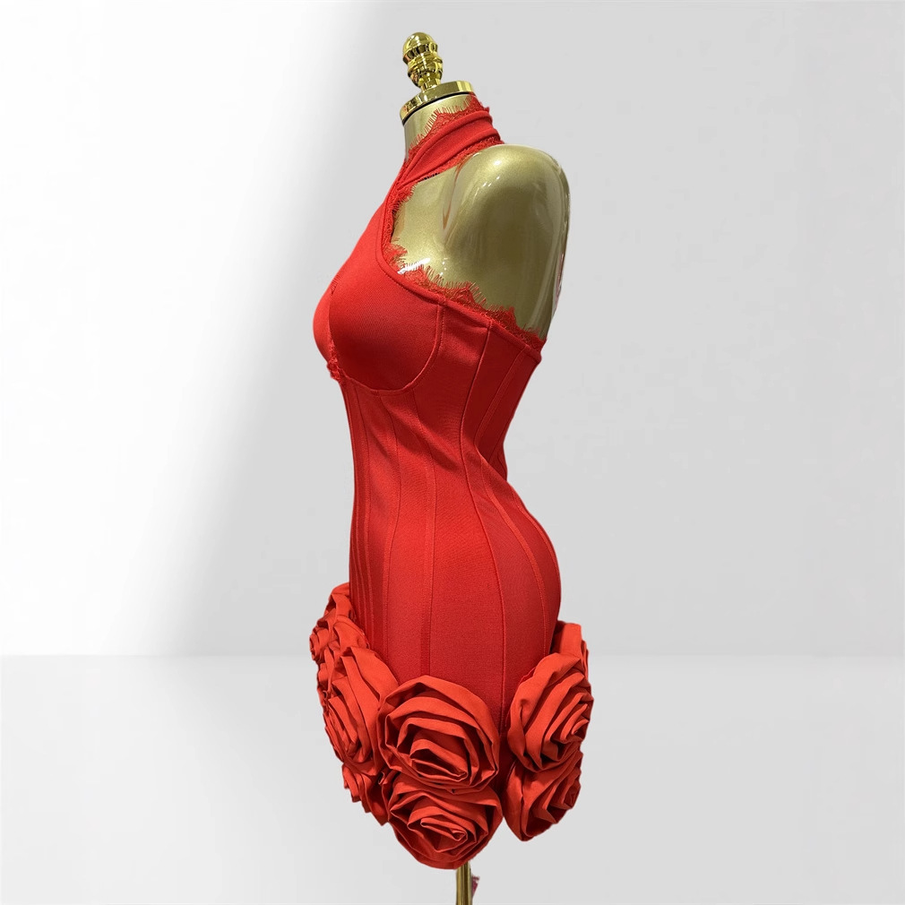 Robe mini bandage rouge ultra- - Women Formal Wear H&M avis et prix