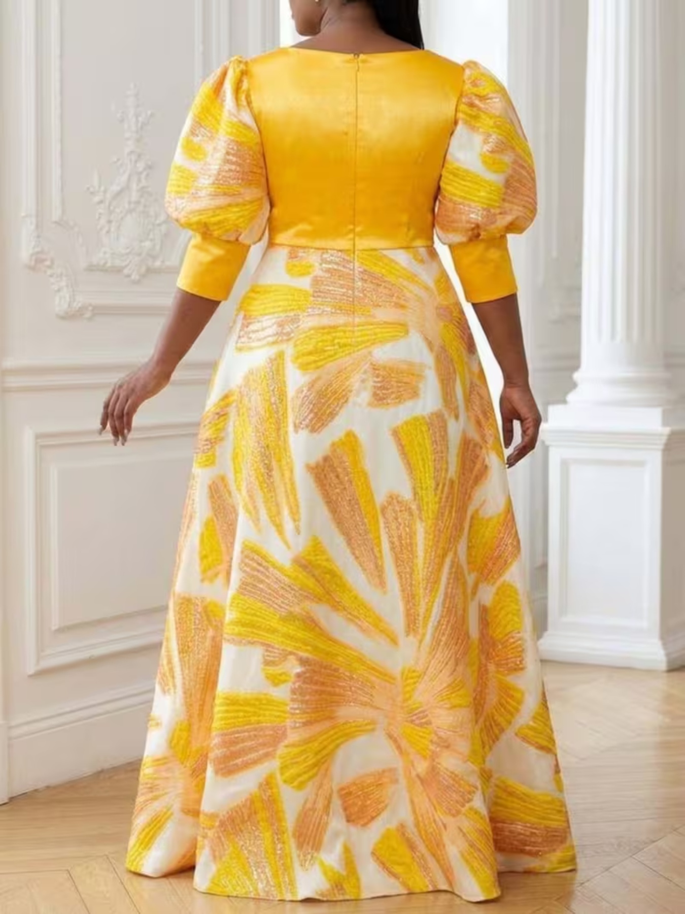 Robe longue en satin imprimé p - Women Formal Wear Dress avis et prix