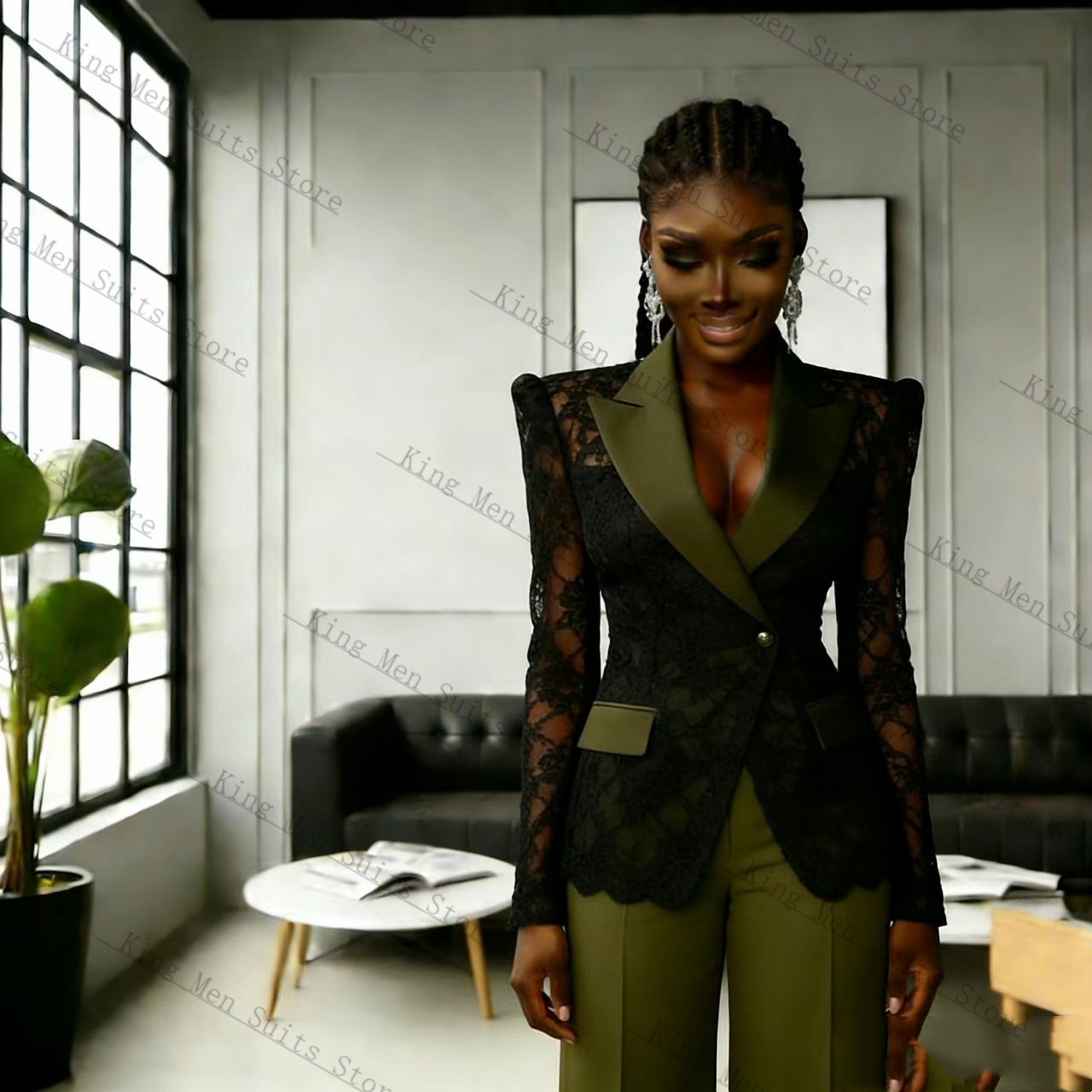 Ensemble tailleur femme vert e - Women Formal Wear Coat avis et prix