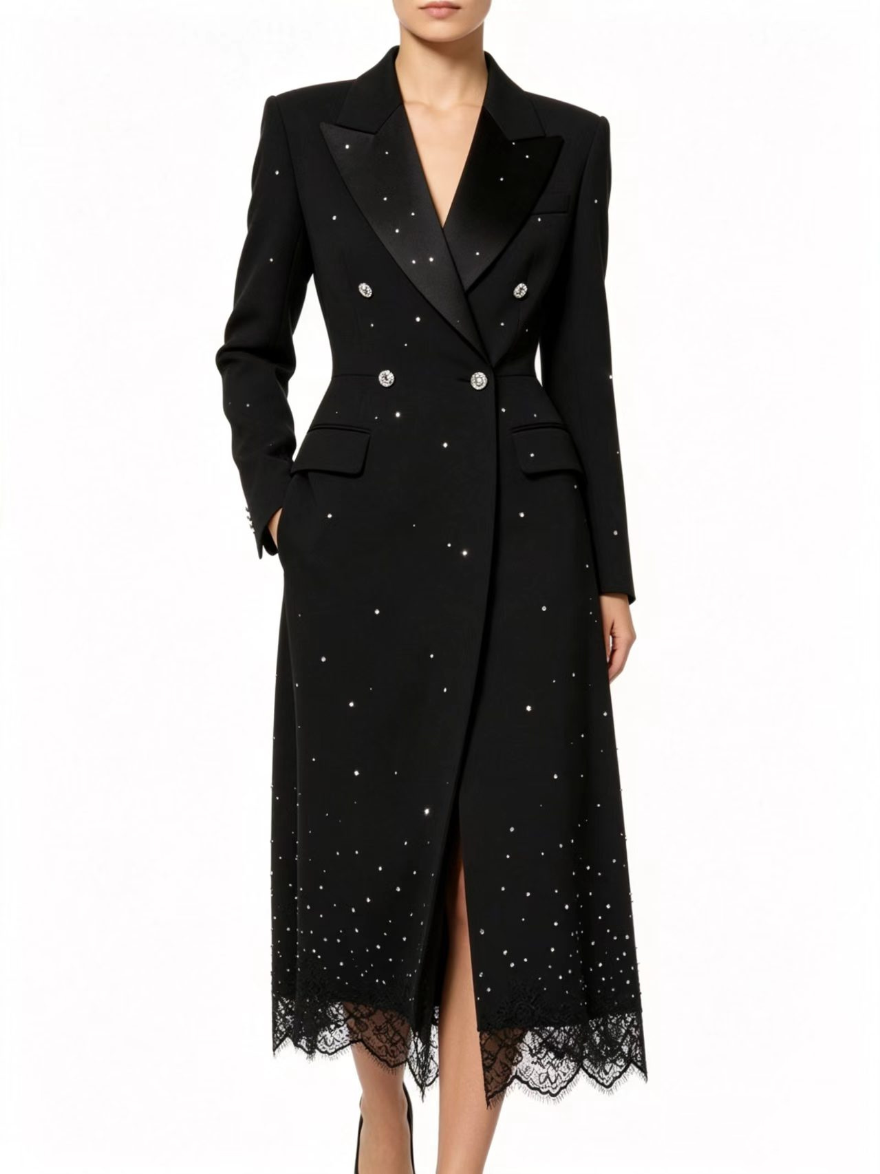 Jupe longue élégante noire en  - Women'S Formal Jackets To Wear With Dresses avis et prix