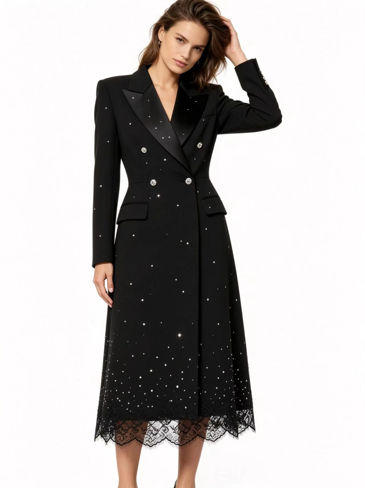Jupe longue élégante noire en  - Women'S Formal Jackets To Wear With Dresses avis et prix