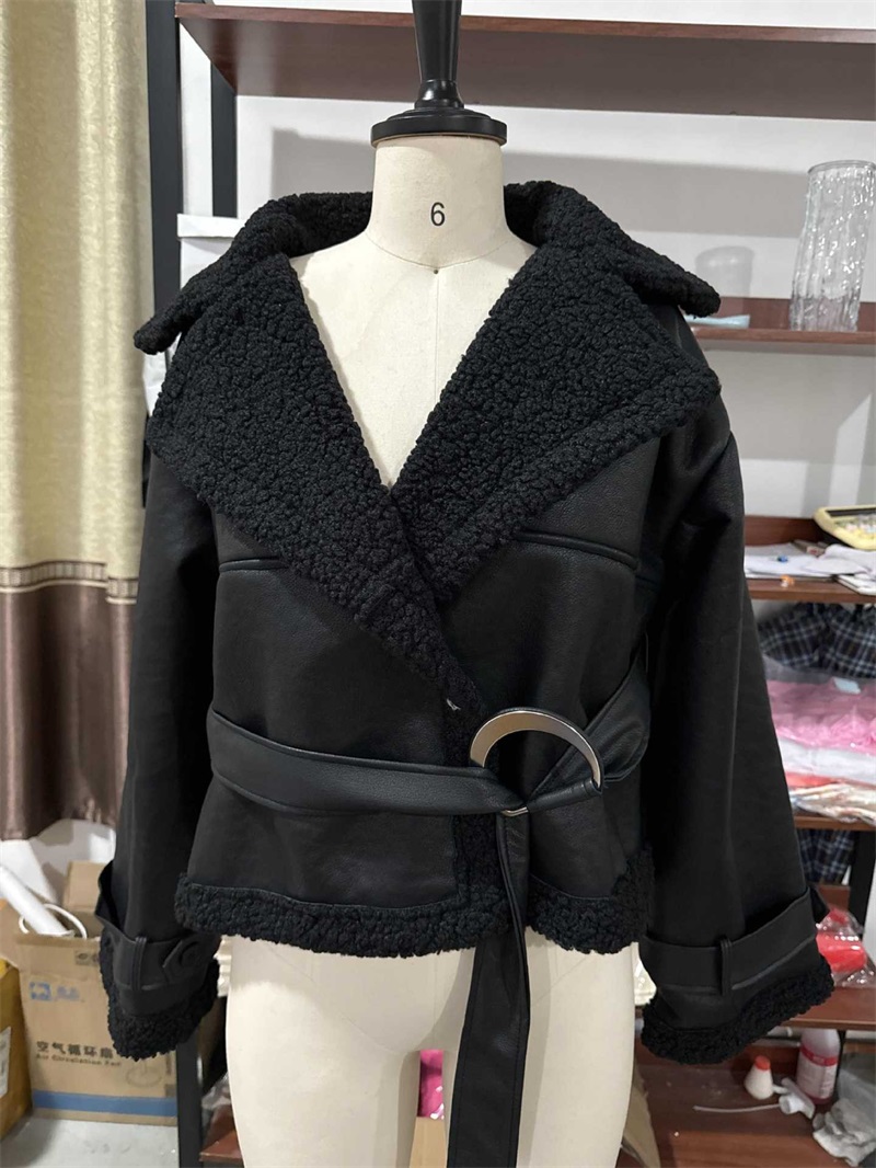 Veste en cuir PU noir pour fem - Women Formal Wear Coat avis et prix