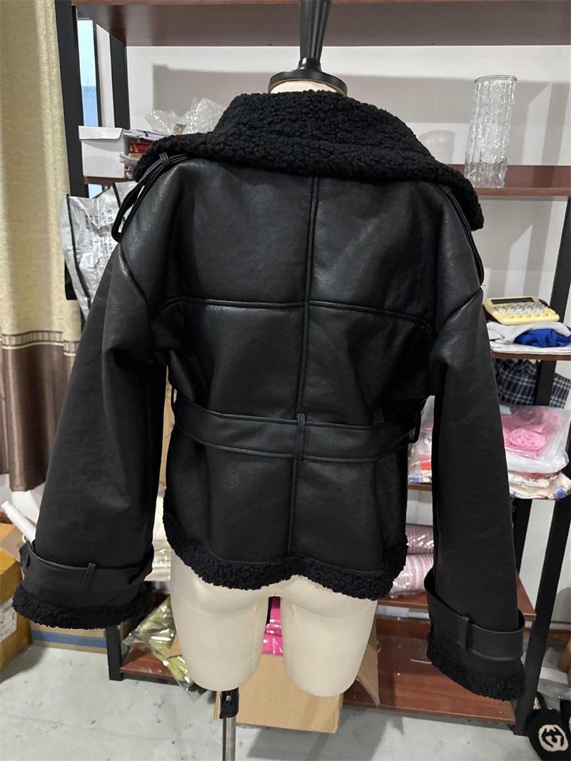 Veste en cuir PU noir pour fem - Women Formal Wear Coat avis et prix