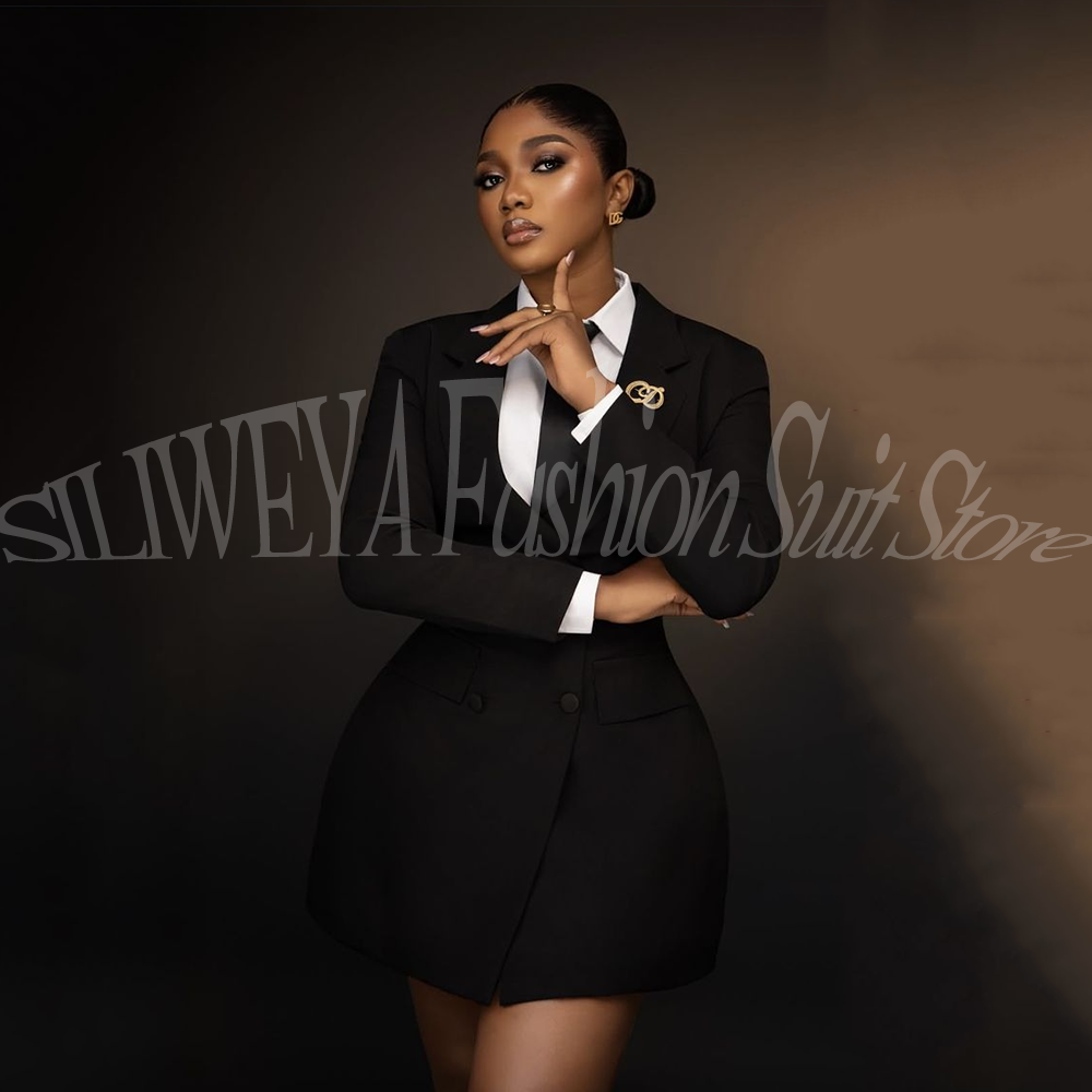 Élégant tailleur-pantalon noir - Women Formal Wear Korean avis et prix