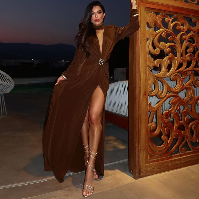 Robe de bal marron pour femmes - Women'S Holiday Formal Wear avis et prix