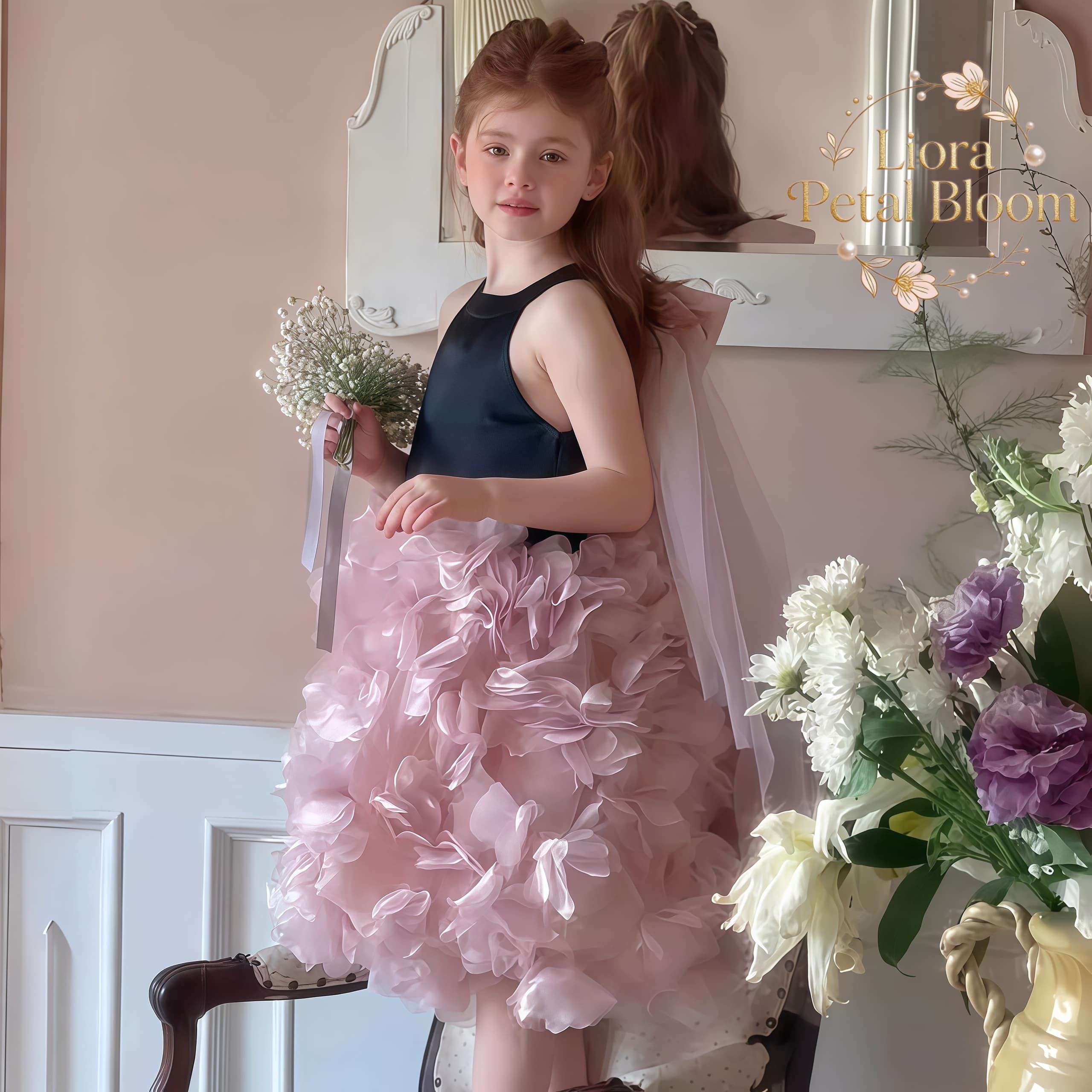 Robe en tulle noire à fleurs p - Women Formal Wear H&M avis et prix