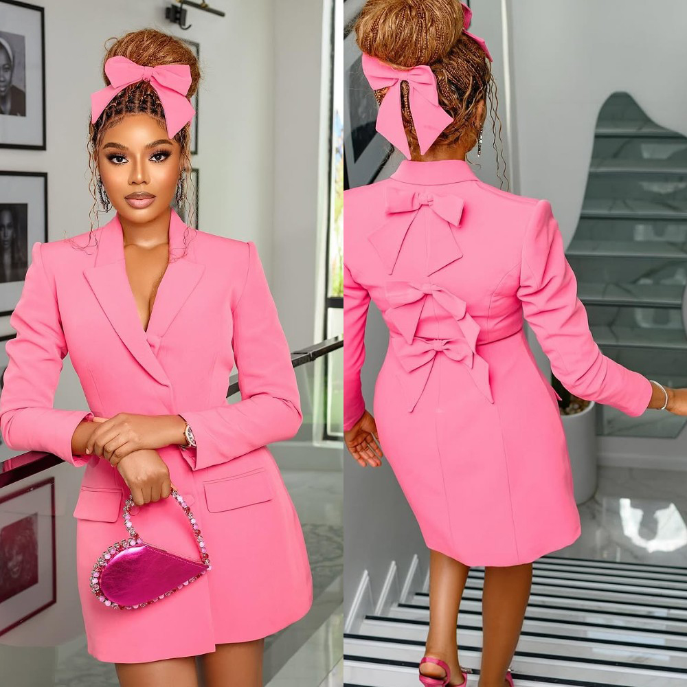 Blazer-robe rose personnalisé  - Women'S Formal Jackets To Wear With Dresses avis et prix