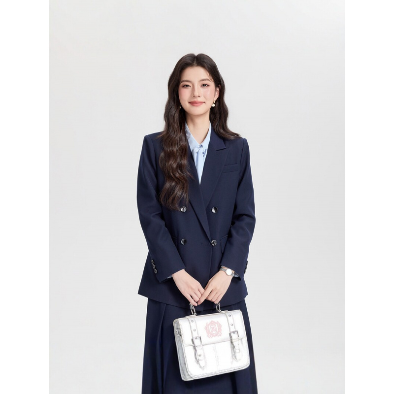 Costume d'affaires croisé bleu - Women Formal Wear Korean avis et prix