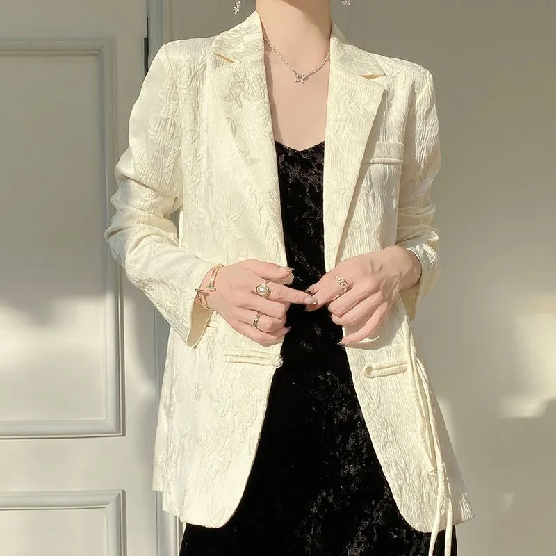 Blazer blanc texturé pour femm - Women Formal Wear Coat avis et prix