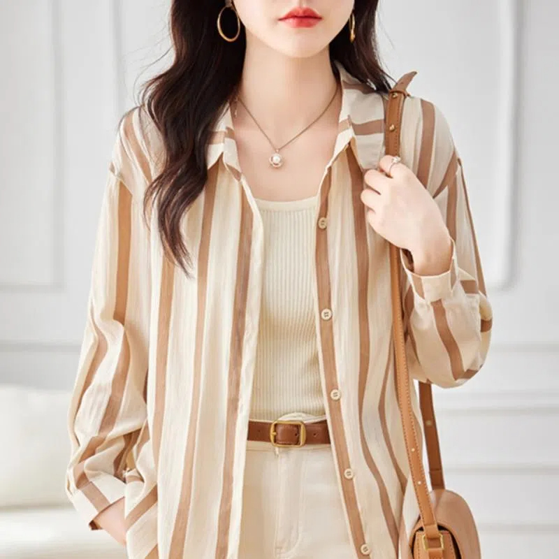 Chemise à manches longues rayé - Women Formal Wear Trends avis et prix