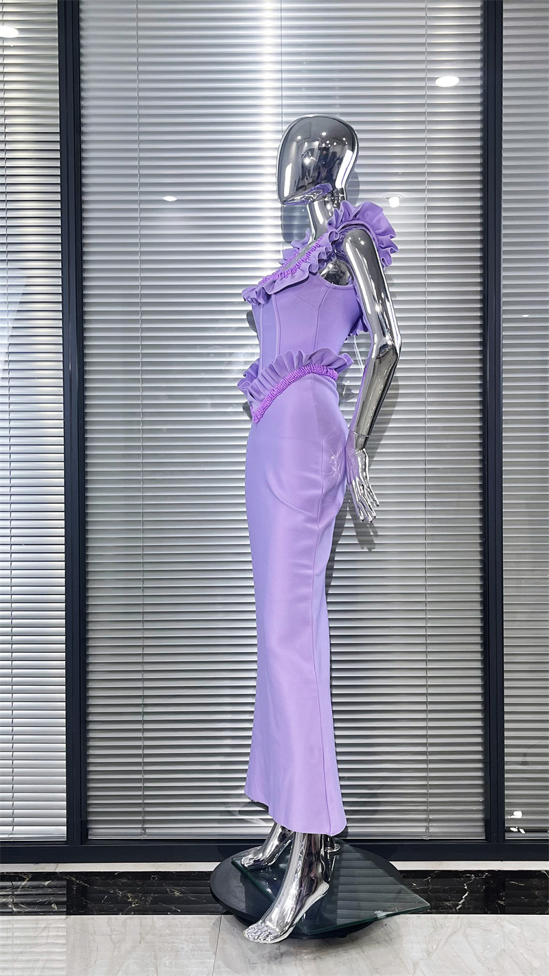 Robe bandage violette élégante - Women Formal Wear H&M avis et prix