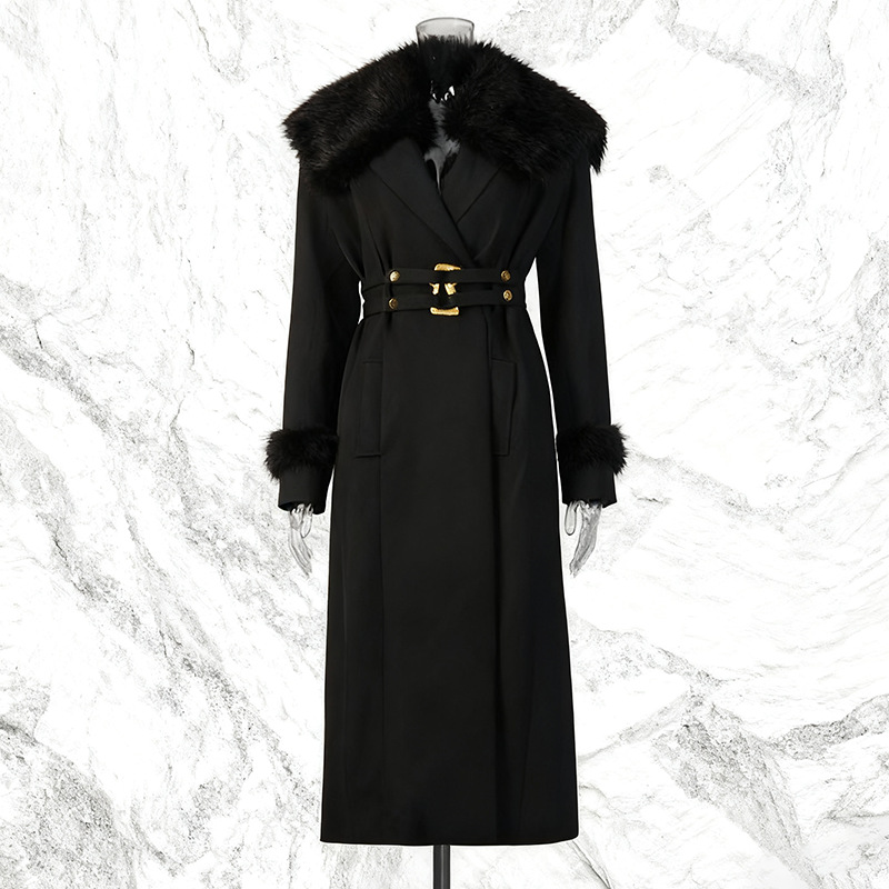 Manteau coupe-vent en fourrure - Women Formal Wear Belt avis et prix