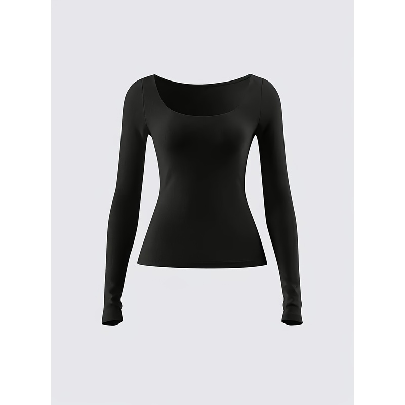 T-shirt à manches longues, cou - Women Formal Wear H&M avis et prix